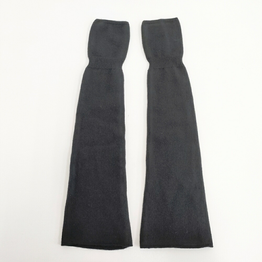 YLEVE LIGHT WOOL MILLED ARM WARMERS アームウォーマー 定価13200円 その他ファッション雑貨 ブラック レディース イレーヴ【中古】5-1206T
