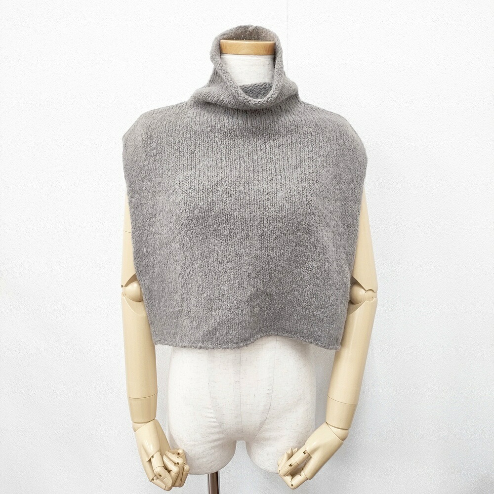 evam eva slpaca wool snood 定価13200円 アルパカ ウール ニット スヌード グレー レディース エヴァムエヴァ【中古】6-0114T