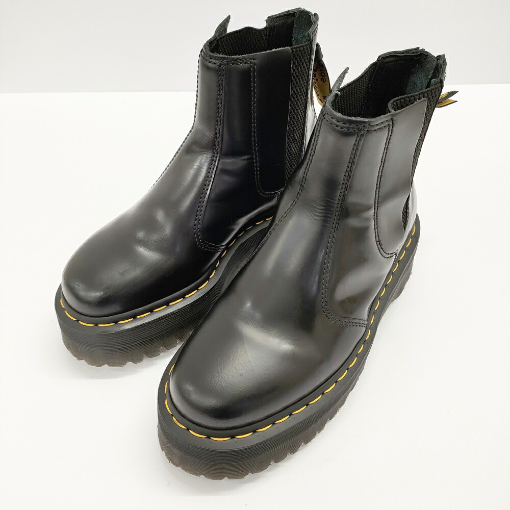 Y's/Dr.Martens チェルーシーブーツ サイドゴア バッグジップ サイズUK4 Ys 2976 QUAD ブーツ ブラック レディース ワイズ/Yohji/ドクターマーチン【中古】4-1211G｜ブランド古着のkiitti
