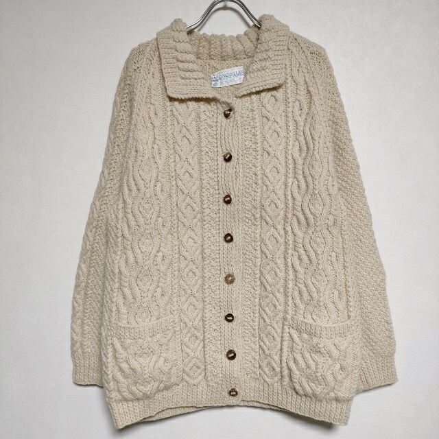 INVERALLAN - INVERALLAN アランニット ケーブル スコットランド製 ヴィンテージ カーディガン ベージュ レディース インバーアラン【中古】4-1117T∞ 楽天市場】INVERALLAN アランニット ケーブル スコットランド製