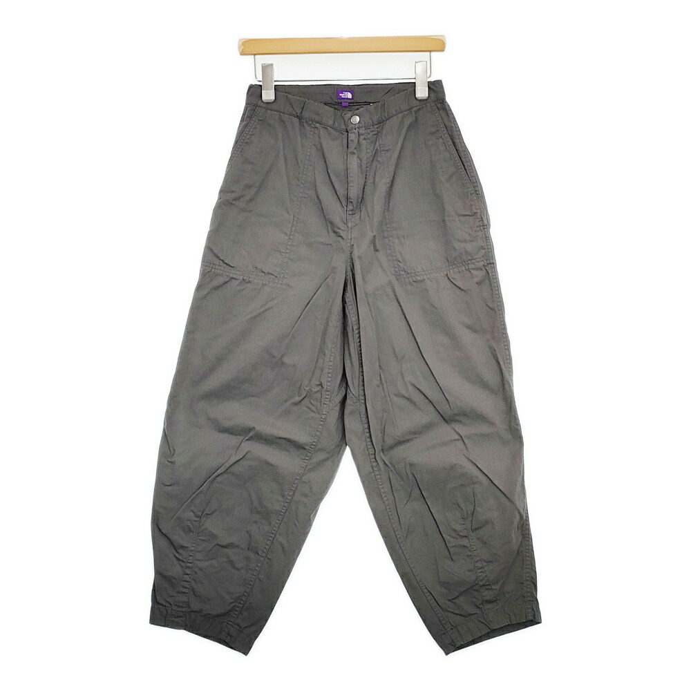 THE NORTH FACE PURPLE LABEL Ripstop Wide Cropped Field Pants リップストップワイドクロップドパンツ クロップドパンツ 薄墨色 レディース ザノースフェイスパープルレーベル【中古】6-0525G
