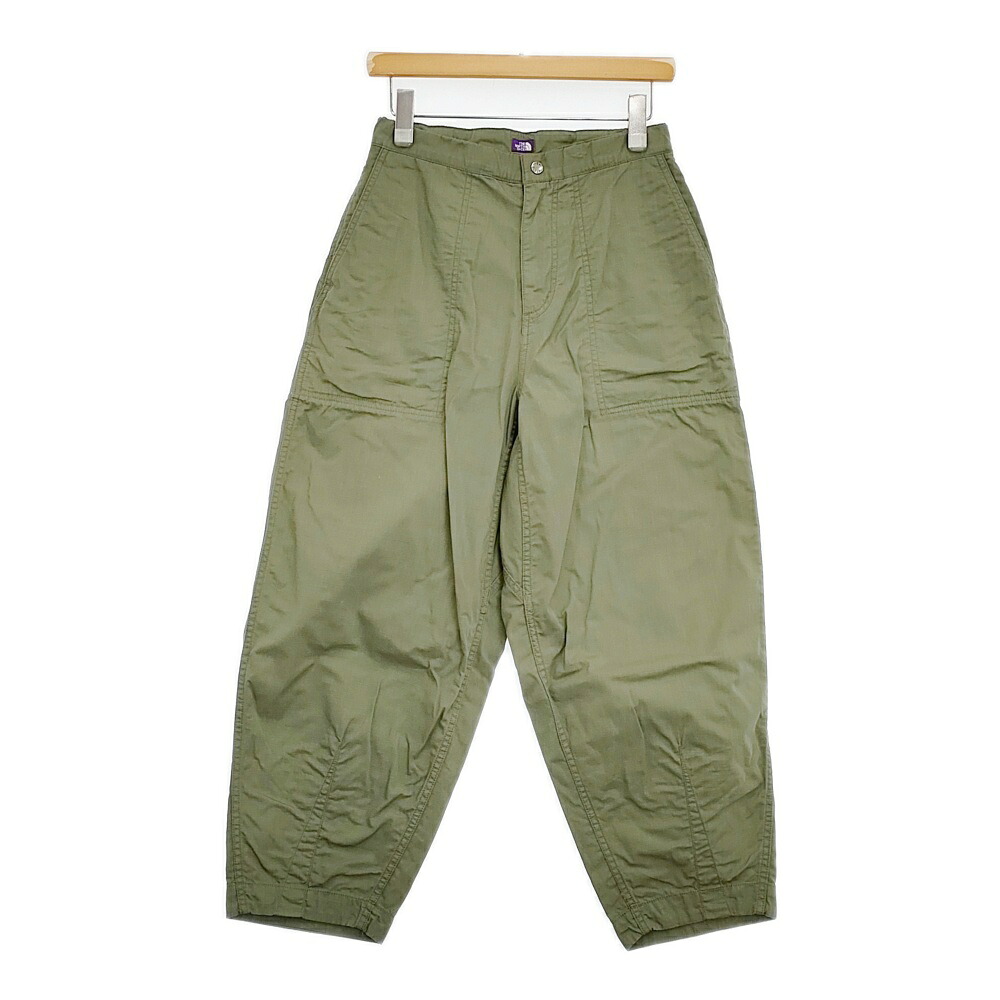 THE NORTH FACE PURPLE LABEL Ripstop Wide Cropped Field Pants リップストップワイドクロップドパンツ クロップドパンツ カーキ レディース ザノースフェイスパープルレーベル【中古】6-0525G