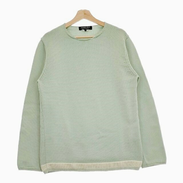COMME des GARCONS HOMME DEUX ポリエステル DKN508 セーター ニット AD2022 ライトグリーン メンズ コムデギャルソンオムドゥ【中古】5-0111M