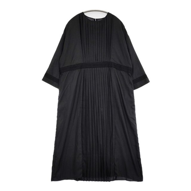 雨のリュウグウ portom22056 雨月 プリーツワンピース 定価25300円 ポリエステルドレス ワンピース ブラック レディース 雨のリュウグウ【中古】5-1109M