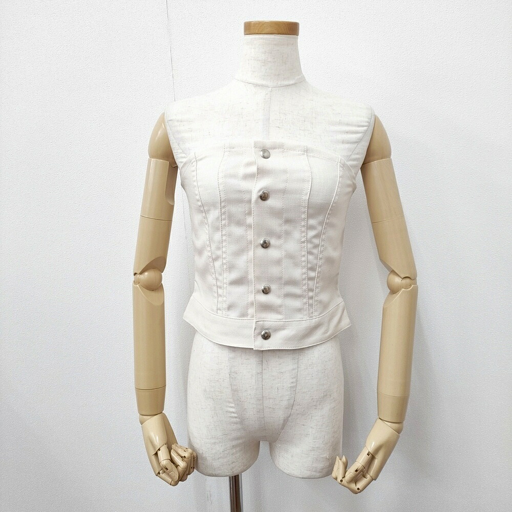 HYKE 新品 OXFORD STRAPLESS TOP 定価22000円 ビスチェ その他トップス アイボリー レディース ハイク【中古】5-1222G