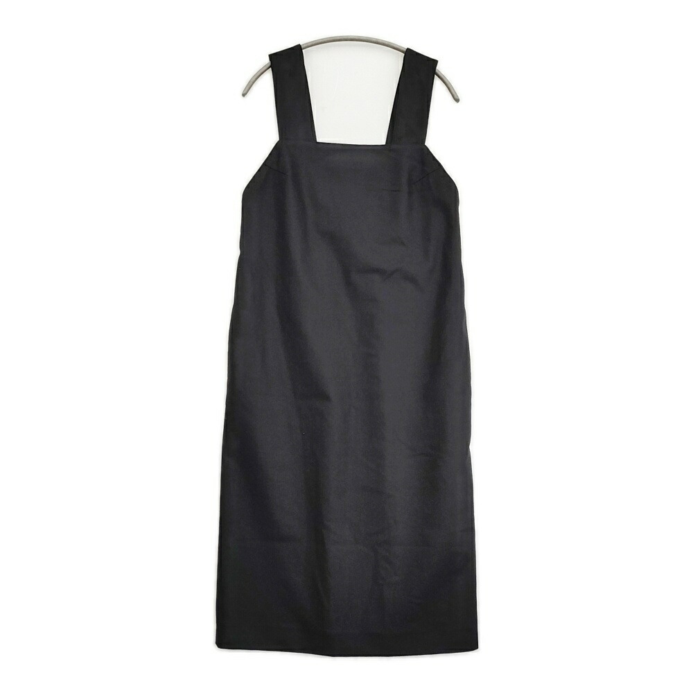 MARGARET HOWELL/FOX BROTHERS FLANNEL DRESS 定価80300円 578-1256001 サイズ2 ジャンパースカート ワンピース 21AW ブラック レディース マーガレットハウエル/フォックスブラザーズ【中古】6-0115T