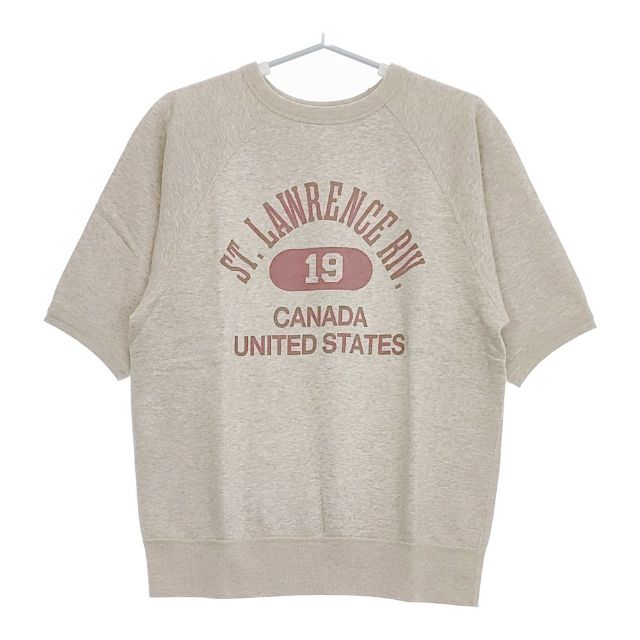 CIOTA 新品 Printed Short Sleeve Sweatshirt 大いさ4 CSLM-124 必要経費27500円 半袖流汗 23SS 薄墨色 メンズ シオタ【中古】5-0424S# スウェット・トレーナー-トップス
