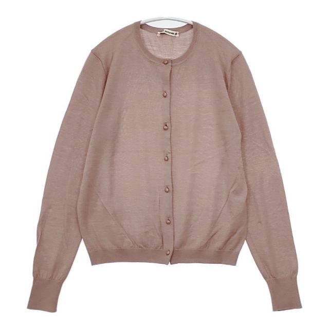 mina perhonen roseraie ウールシルクカシミヤ 定価34000円 xa8385 サイズ40 カーディガン ピンク レディース ミナペルホネン【中古】5-1102T