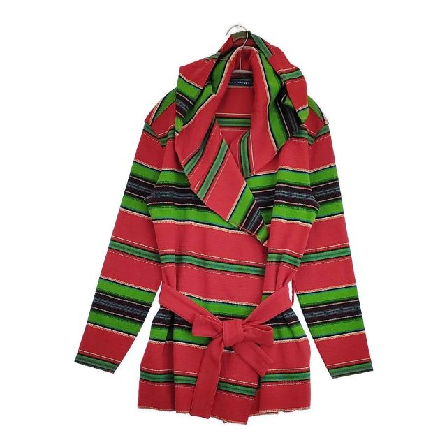 RALPH LAUREN マルチ間借り人 羽織 コットンアクリルニット 胴締め付き添い人 ジレー 赤いこと 緑であること レディース ラルフローレン【中古】6-0330M トップス-レディースファッション