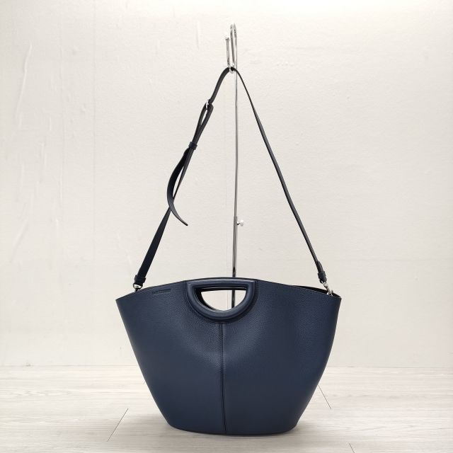 J&M Davidson MARKET マーケット ポーチ付き レザー 2WAY ハンドバッグ ショルダーバッグ ブルー レディース ジェイアンドエムデヴィッドソン【中古】4-0926G