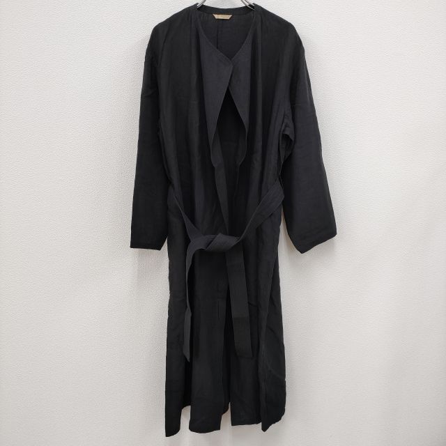 ARTS&SCIENCE 091-L11B-131 Stitch work coat リネン ワークコート サイズ1 ブラック レディース アーツ&サイエンス【中古】4-0302M｜ブランド古着のkiitti