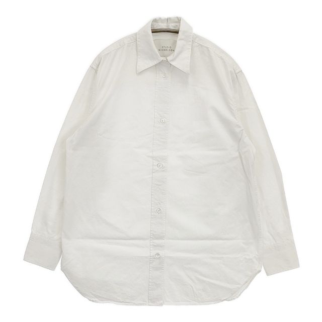 STUDIO NICHOLSON SANTOS OVERSHIRT オーバーシャツ オックスフォード 長袖シャツ ホワイト レディース スタジオ ニコルソン【中古】6-0117M｜ブランド古着のkiitti