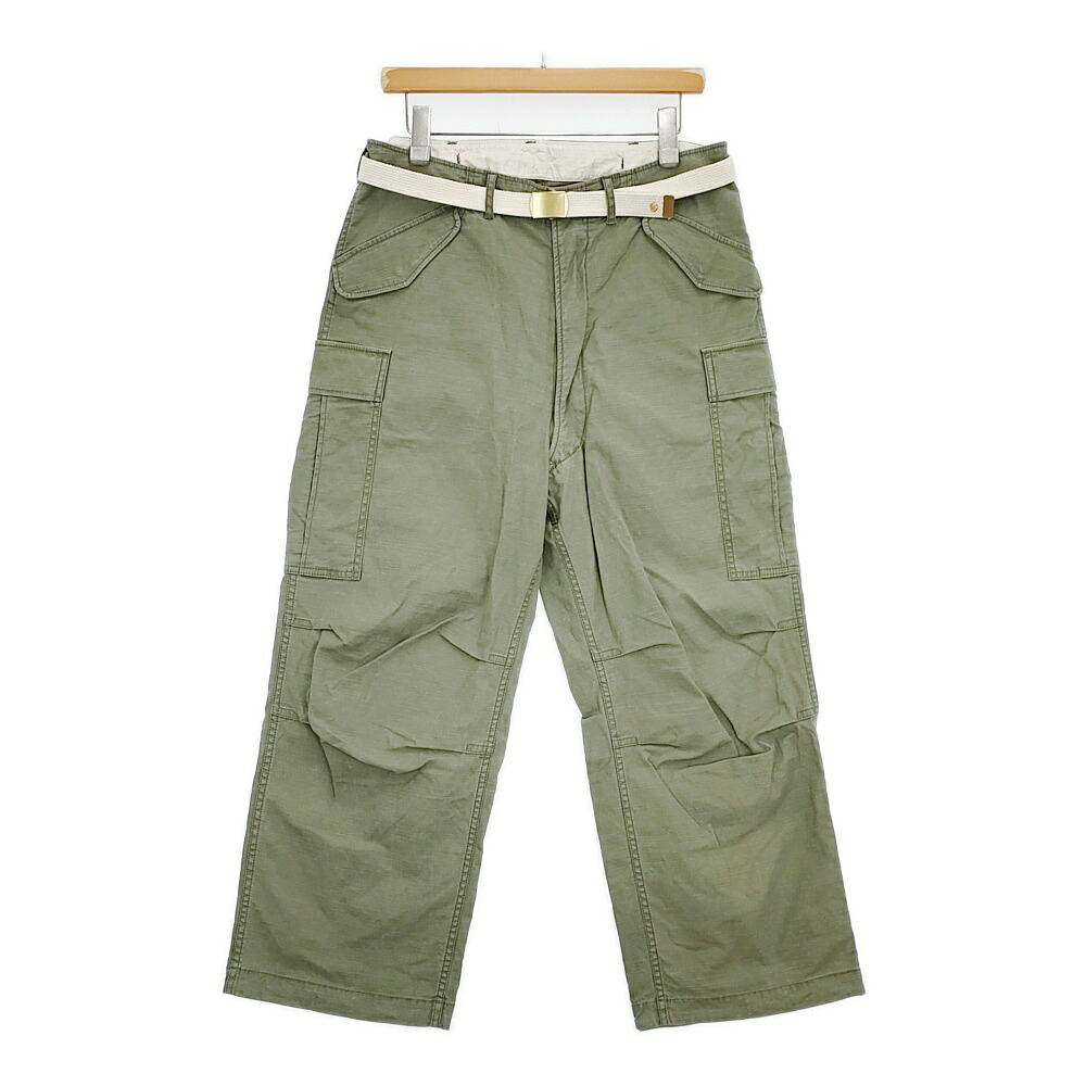 MASTER&CO. 6 POCKETS CARGO MC537 サイズM ベルト付き カーゴパンツ カーキ レディース マスターアンドコー【中古】6-0224G