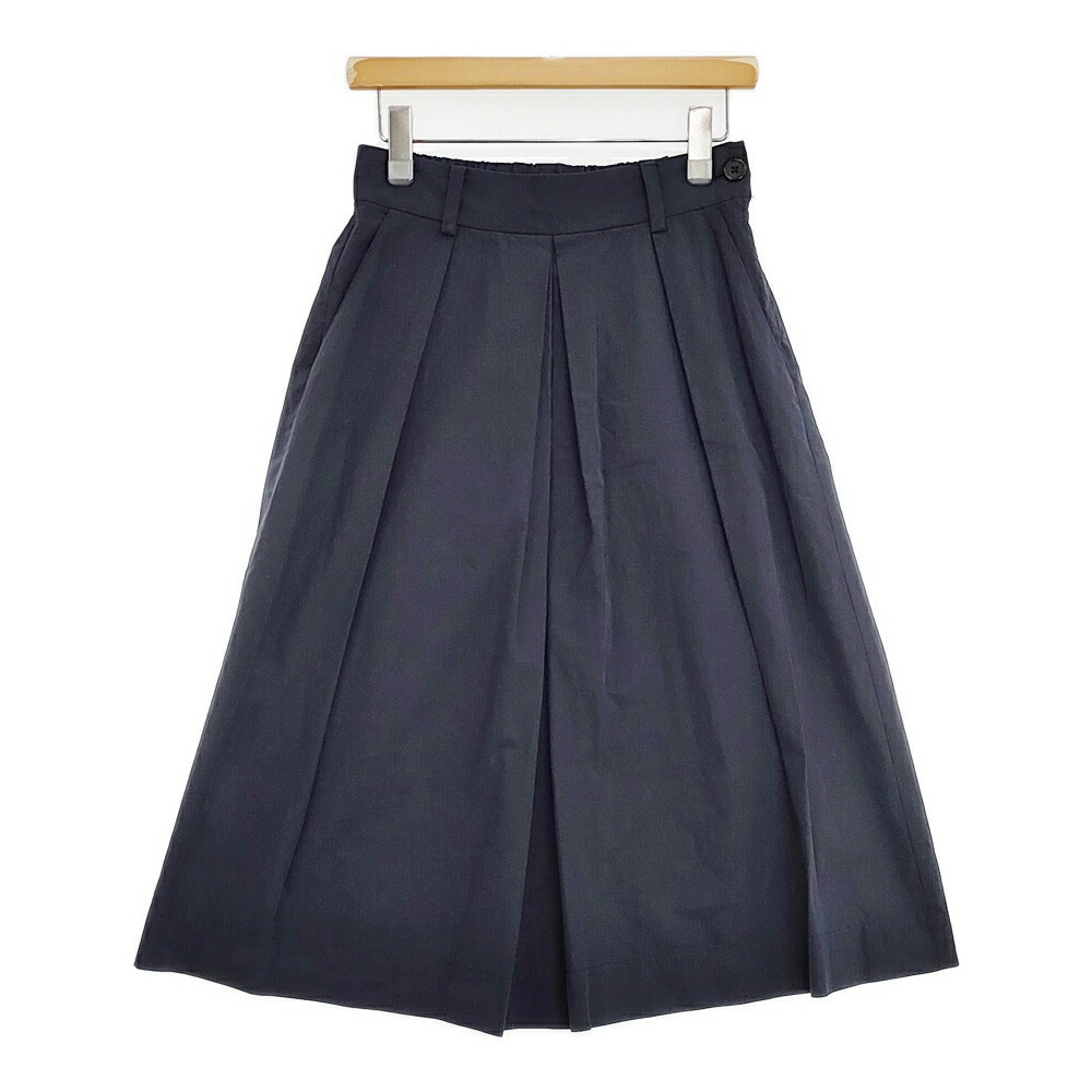 MARGARET HOWELL COTTON CHAMBRAY SKIRT 定価39600円 サイズ1 ロングスカート 23AW ネイビー レディース マーガレットハウエル【中古】6-0328G