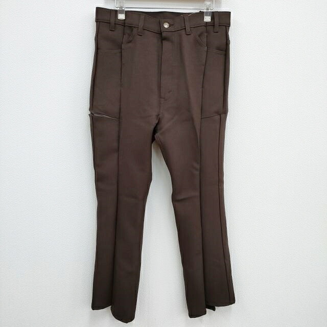 77circa 新品 circa make polyester ge3 pants 定価37400円 加工 リメイクパンツ 34 cm23ss-09 ブラウン メンズ ナナナナサーカ【中古】4-0810M
