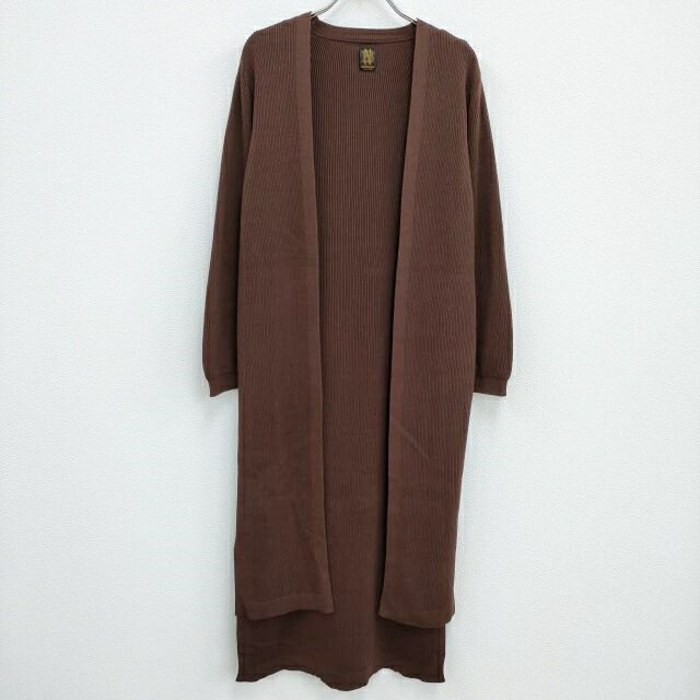 BATONER ロングカーディガン ウール100% ブラック サイズ2 日本製 楽天市場】BATONER コットンリブニット ロングカーディガン