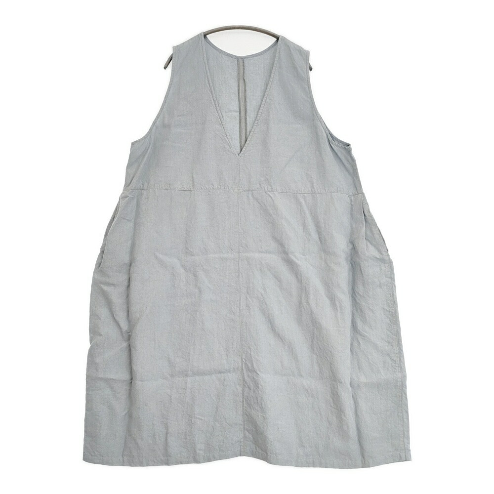 nest Robe ブラックリネンバックVネックノースリーブワンピース 2wayドレス ワンピース ライトブルー レディース ネストローブ【中古】6-0619M|ブランド古着のkiitti