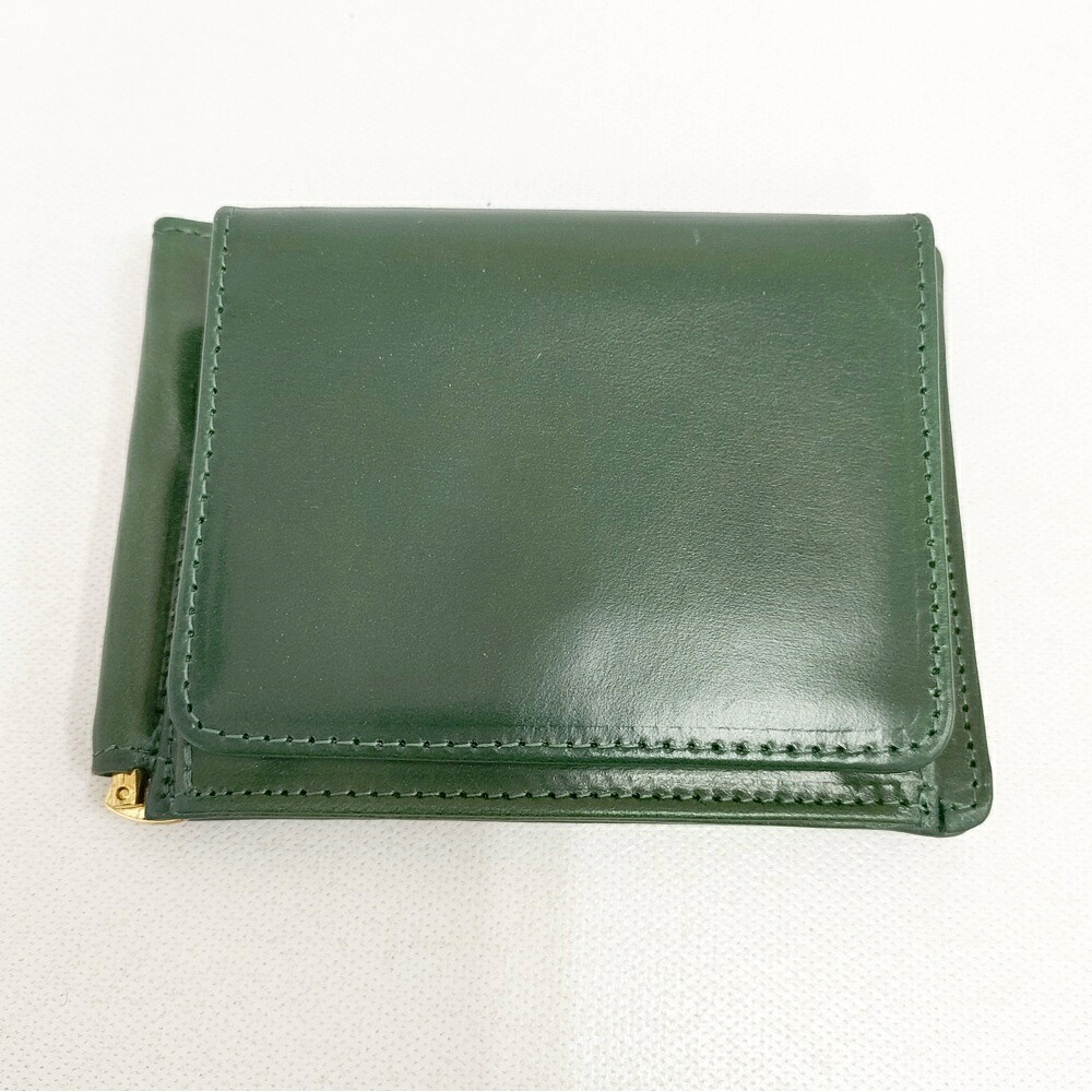 GLENROYAL MONEY CLIP WITH COIN POCKET 定価31000円 ブライドルレザー 二つ折り財布 グリーン メンズ グレンロイヤル【中古】6-0615G|ブランド古着のkiitti