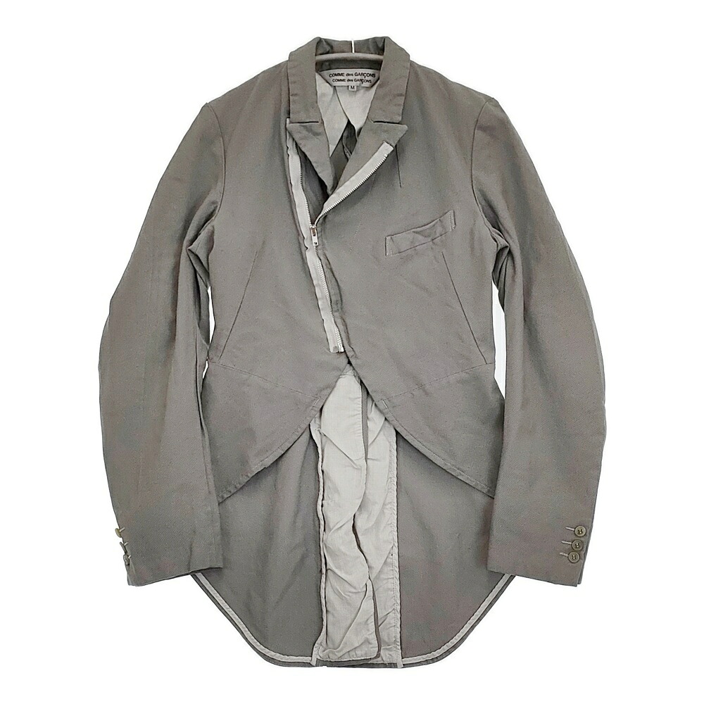 COMME des GARCONS COMME des GARCONS 燕尾 ライダース RO-J001 サイズM ジャケット AD2004 グレー レディース コムデギャルソン/コムコム【中古】6-0616M|ブランド古着のkiitti