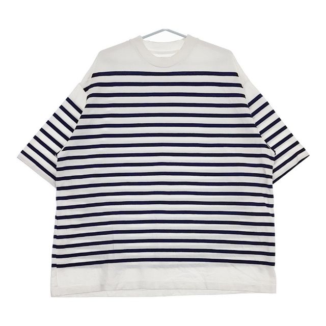 blurhms Border Harf-sleeve Tee バスクボーダー 定価19800円 半袖Ｔシャツ カットソー ホワイト ブルー メンズ ブラームス【中古】5-0501S