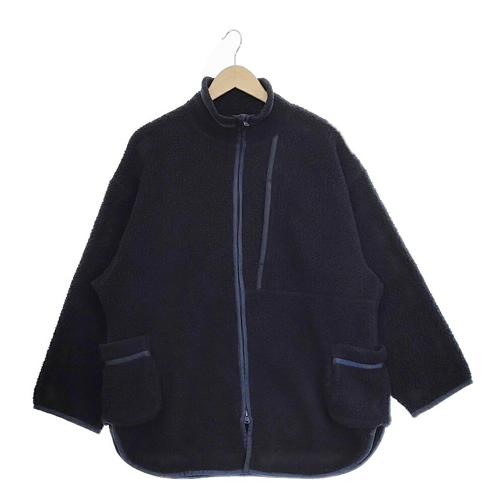 PORTER CLASSIC FLEECE SHIRT JACKET ジップアップボアジャケット フリース パイピング サイズ2 ジャケット ネイビー メンズ ポータークラシック【中古】4-1107A◆ 96771-01.jpg