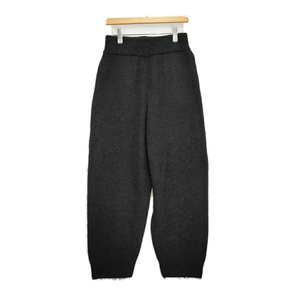 WIRROW Alpaca wool wide knit pants 定価41800円 サイズ1 392283-224 パンツ 24AW ブラック系 ユニセックス ウィロウ【中古】6-0131T｜ブランド古着のkiitti