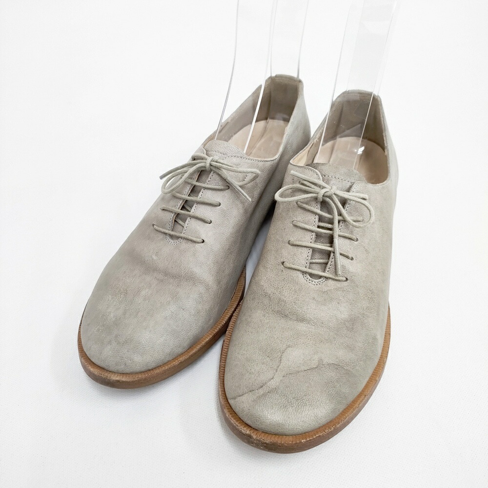 ARTS&SCIENCE Flat shoes 2 レザー レースアップシューズ 23.5cm シューズ・靴 ベージュ レディース アーツ&サイエンス【中古】5-1112G