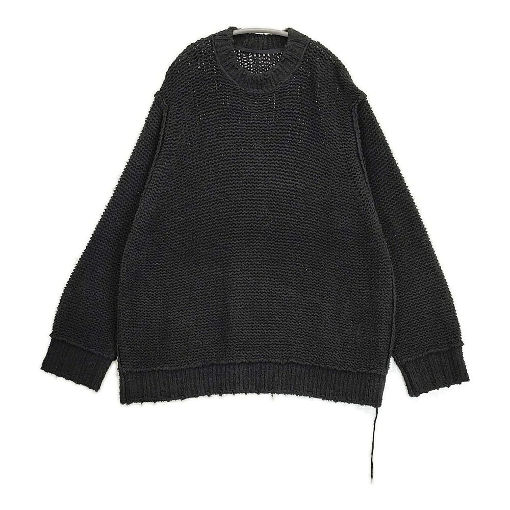 Sacai Knit Pullover 必要経費71500円 24-03330M 大きさ3 綿織物 労働者の一団のど頚 プルオーバー 編み物 24SS 黒いこと メンズ サカイ【中古】6-0314T