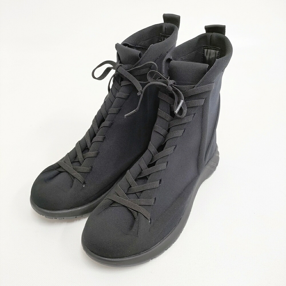 PLEATS PLEASE ISSEY MIYAKE EASY HIGH CUT SNEAKERS 23.5cm 定価55000円 AJ775 スニーカー ブラック レディース プリーツプリーズ【中古】6-0314G