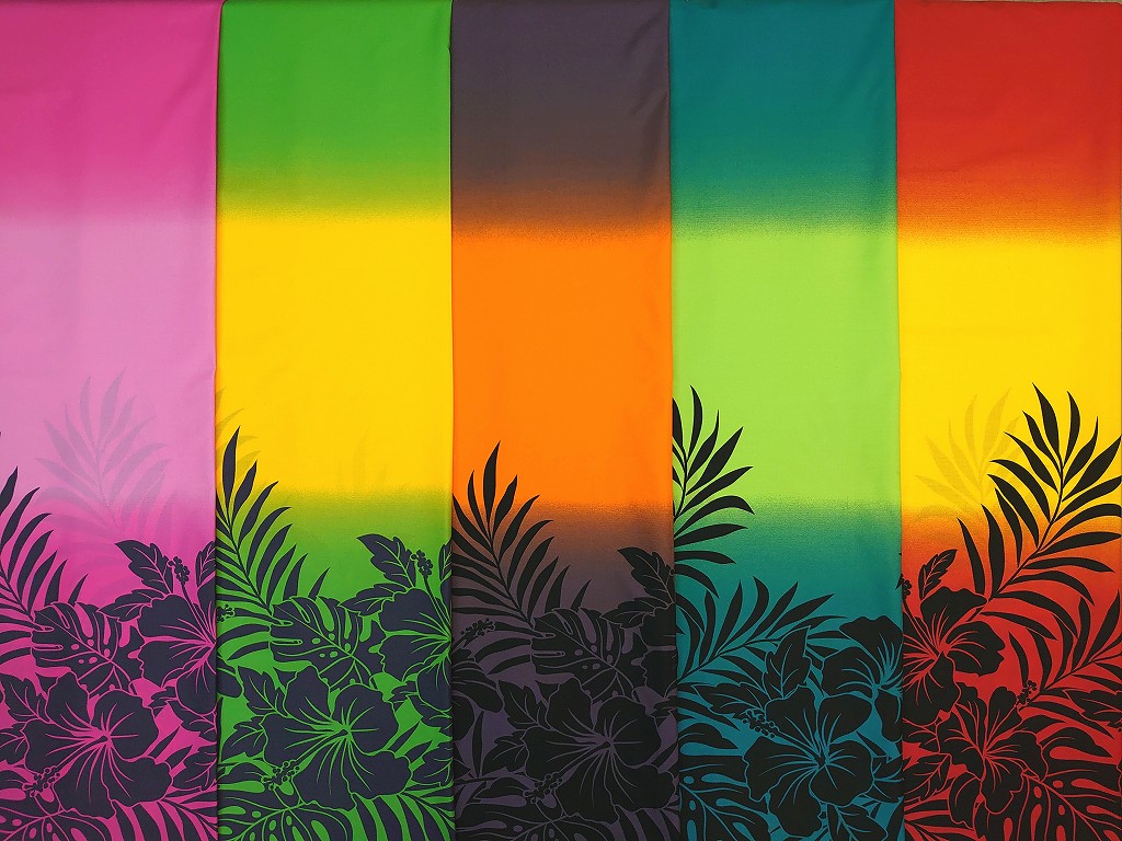 楽天市場 ハワイアンプリント ハイビスカス グラデーション柄 きじふれんど