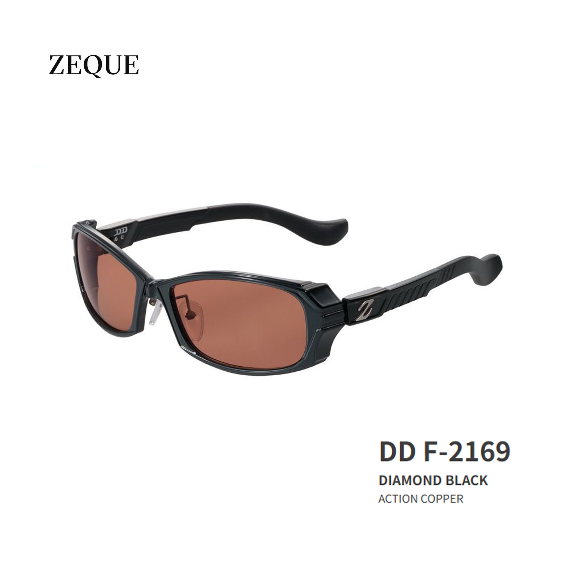 ■DD F-2169　Zeque / ゼクー　偏光サングラス　タレックス ダイヤモンドブラック　グレンフィールド　マリン　釣り　フィッシング　マリンレジャー　スポーツグラス　機械屋