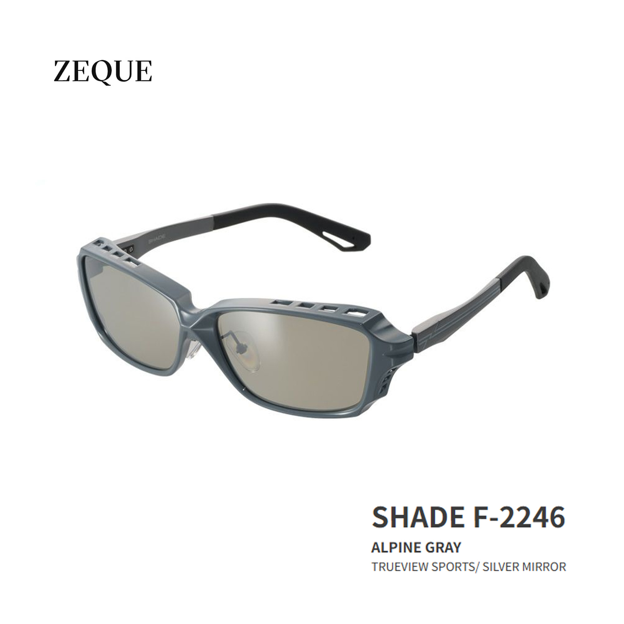 ■SHADE F-2246 Zeque / ゼクー 偏光サングラスアルパイングレー タレックス グレン活動の領域 米国海兵隊員 沖釣り 魚釣り 米国海兵隊員余暇 運動競技 機械類屋 偏光サングラス-フィッシング-ウェア・アクセサリー