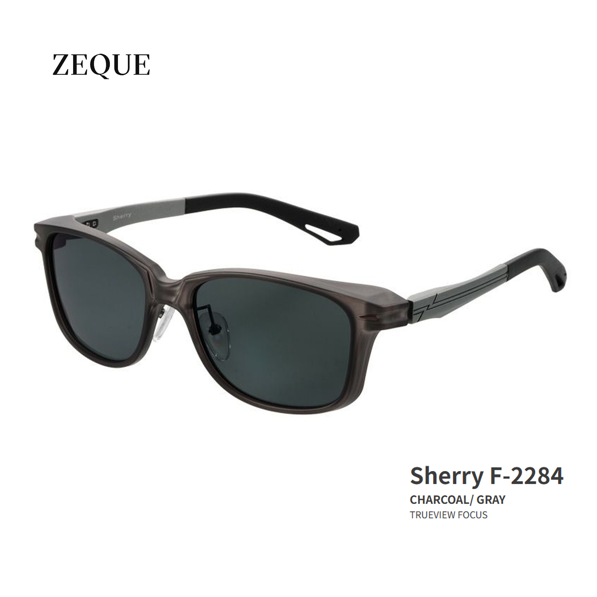 ■Sherry F-2284 Zeque / ゼクー 偏光黒眼鏡 タレックスチャコール/薄墨色 グレン活動の領域 魚釣り 米国海兵隊員 沖釣り 魚釣り 米国海兵隊員余暇 機械類屋 偏光サングラス-スポーツ・アウトドア-フィッシング