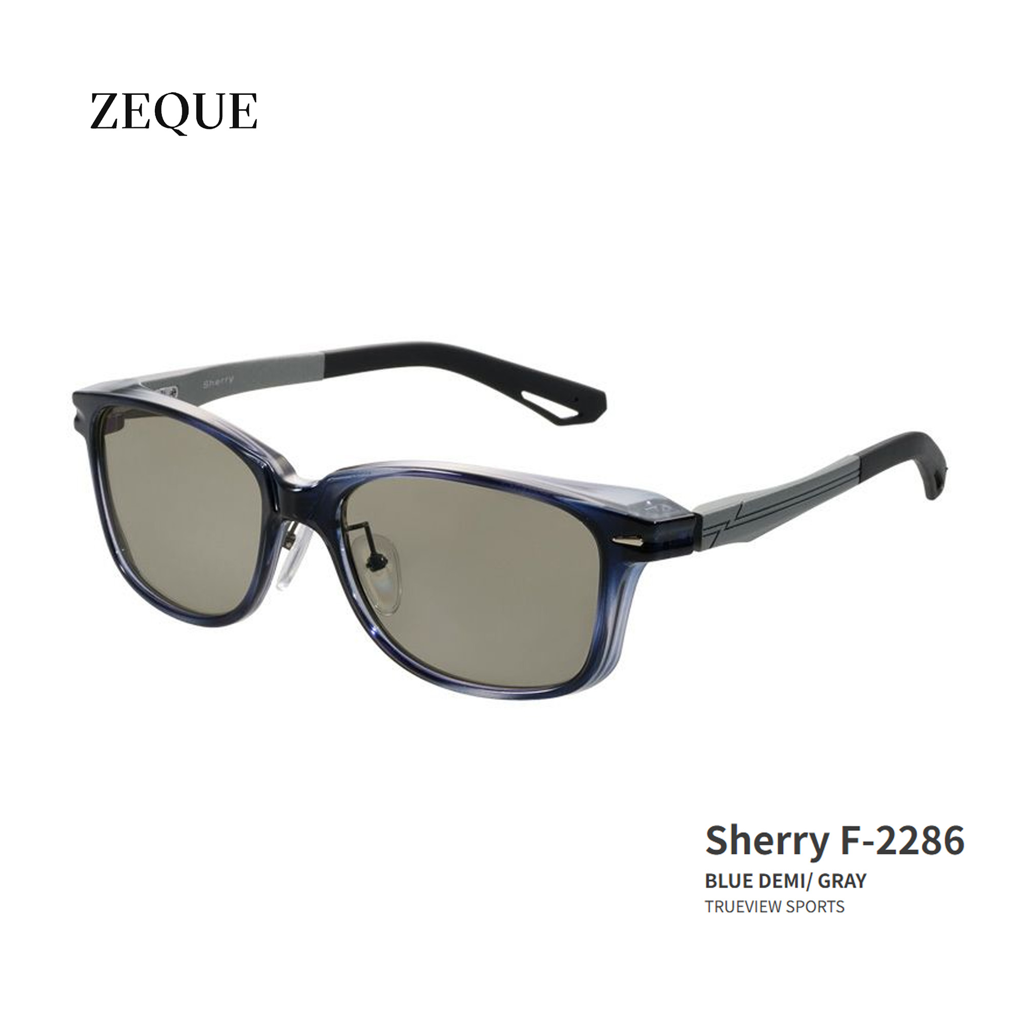 ■Sherry　F-2286　Zeque / ゼクー　偏光サングラス　タレックス ブルーデミ/グレー　グレンフィールド　フィッシング　マリン　釣り　フィッシング　マリンレジャー　機械屋