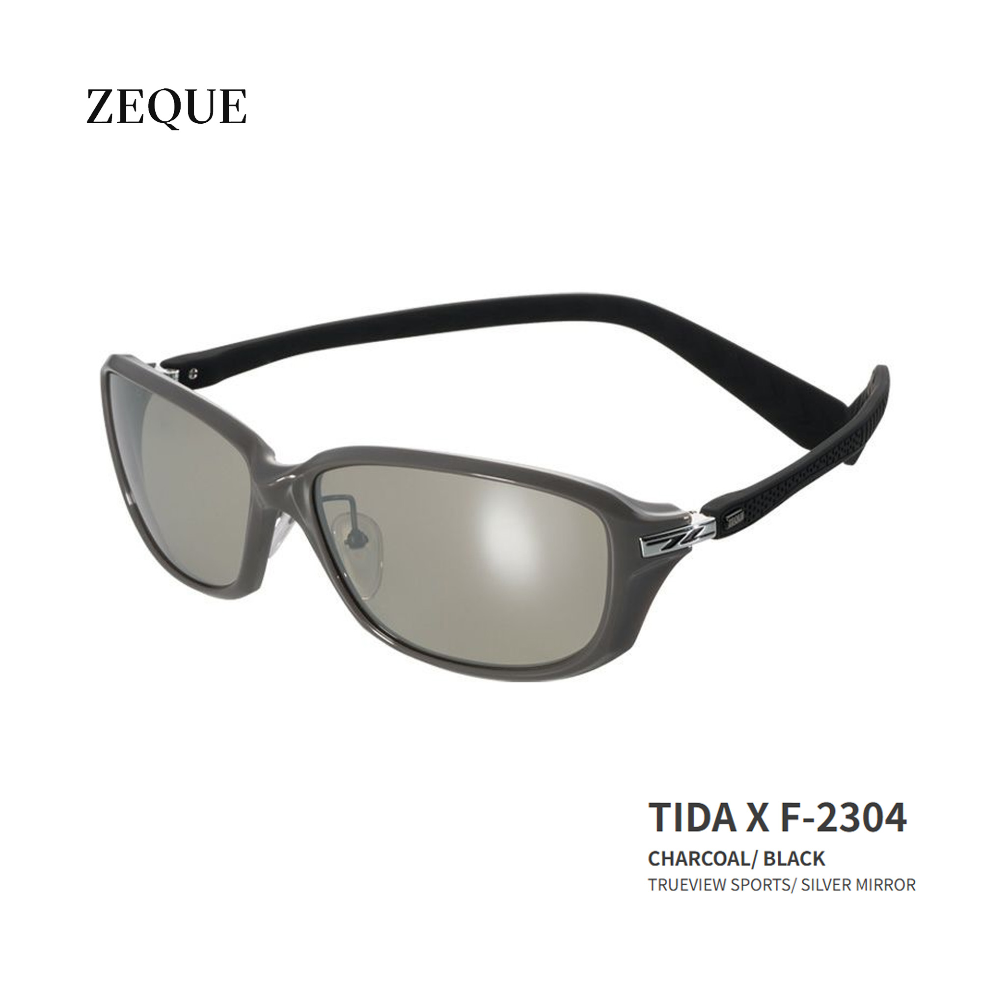 ■TIDA X F-2304 Zeque / ゼクー 偏光サングラス タレックスチャコール/ブラック グレンフィールド フィッシング マリン 釣り フィッシング マリンレジャー 機械屋|機械屋-SOGABE
