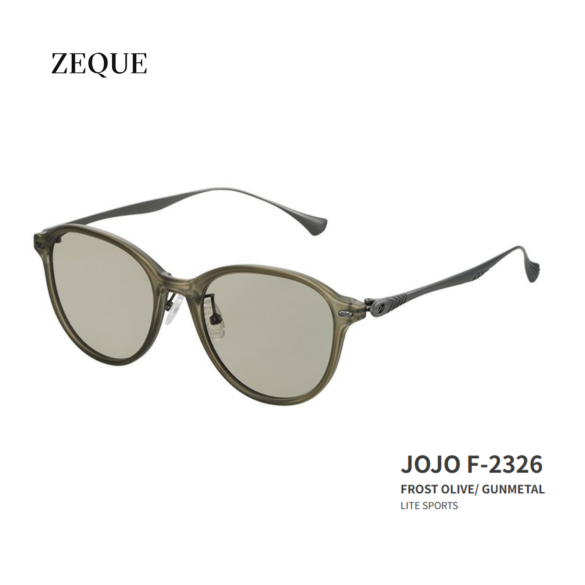 ■JOJO　F-2326　Zeque / ゼクー　偏光サングラスフロストオリーブ/ガンメタル　タレックス　グレンフィールド　マリン　釣り　フィッシング　マリンレジャー　スポーツ　機械屋｜機械屋-ＳＯＧＡＢＥ