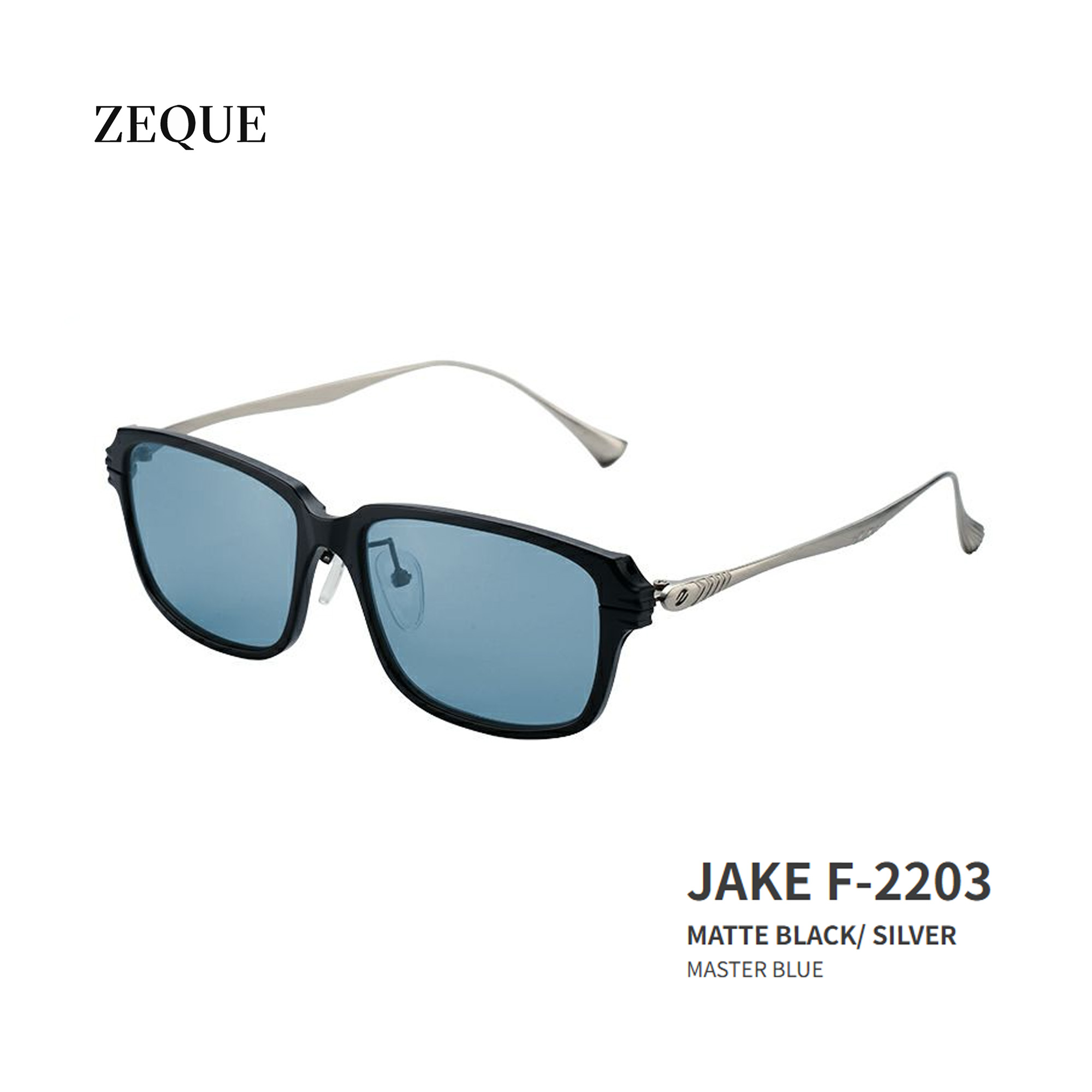 楽天市場】□JAKE F-2201 偏光サングラス Zeque/ゼクーマットブラック