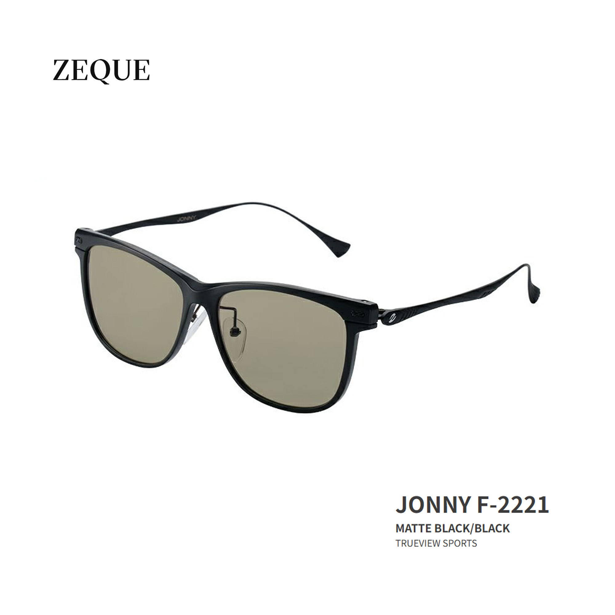 ■JONNY F-2221 Zeque / ゼクー 偏光サングラスマットブラック/黒いこと タレックス グレン活動の領域 米国海兵隊員 つり銭 魚釣り 米国海兵隊員余暇 運動競技 機械類屋