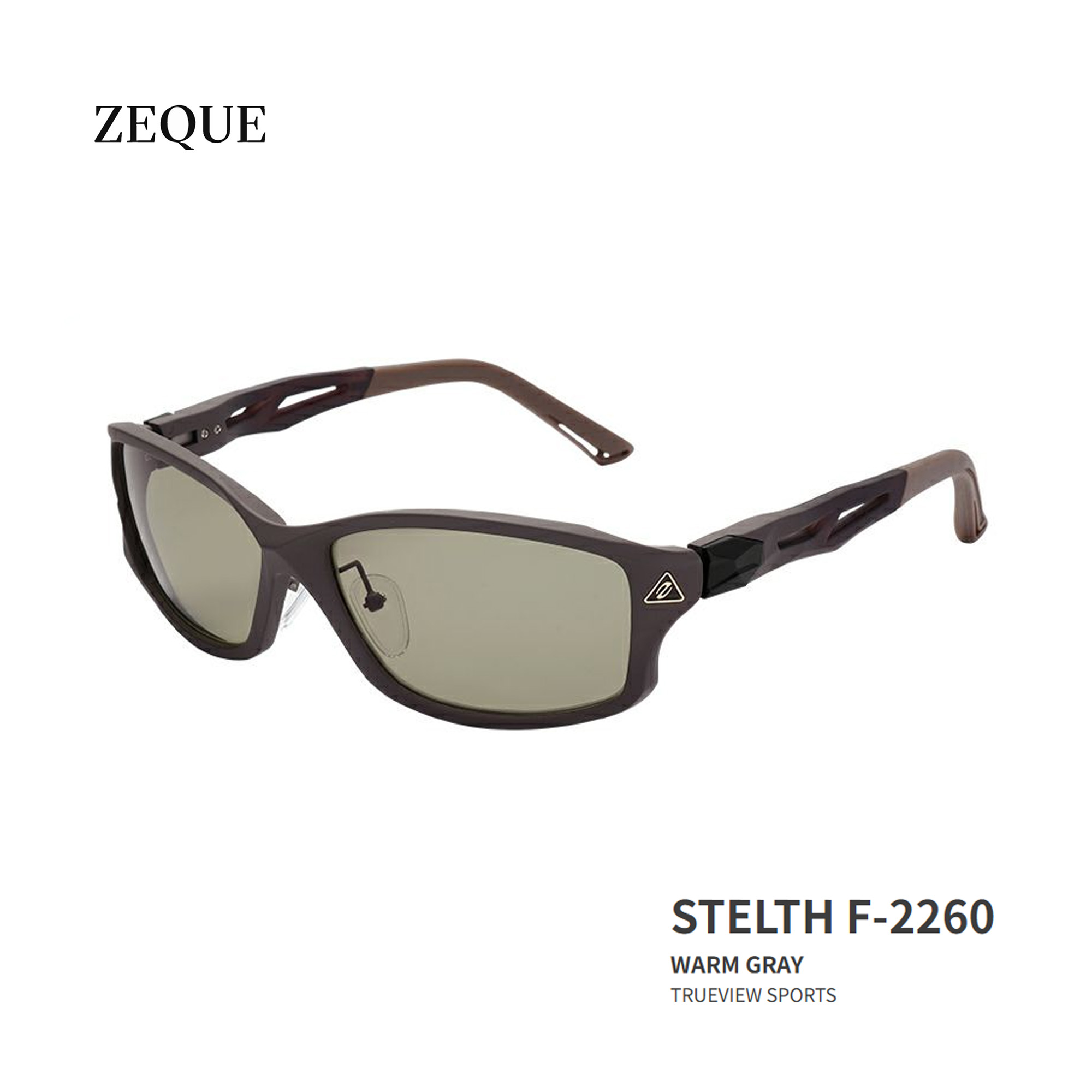 ■STELTH F-2260 Zeque / ゼクー 偏光サングラス タレックス ウォームグレー グレンフィールド マリン 釣り フィッシング マリンレジャー スポーツグラス 機械屋