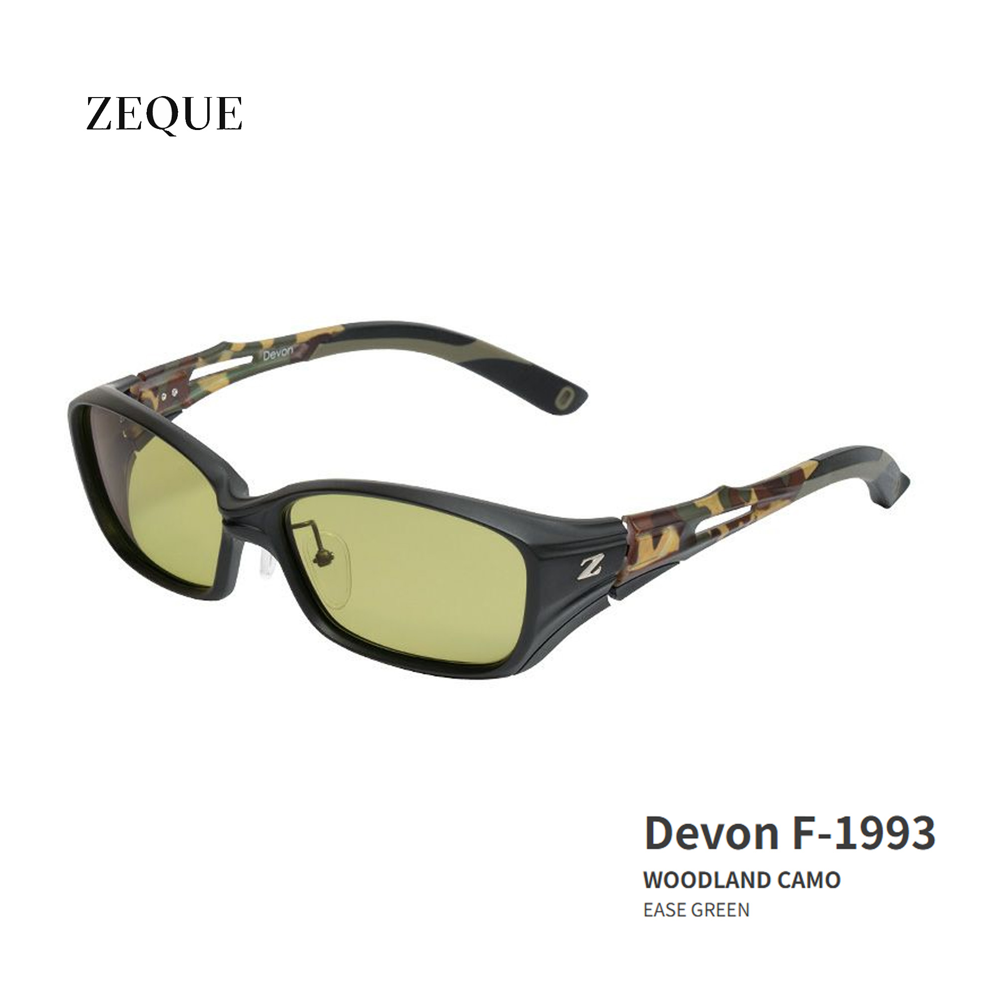 ■Devon F-1993　Zeque / ゼクー　偏光サングラス　タレックスウッドランドカモ　グレンフィールド　マリン　釣り　フィッシング　マリンレジャー　スポーツグラス　機械屋｜機械屋-ＳＯＧＡＢＥ