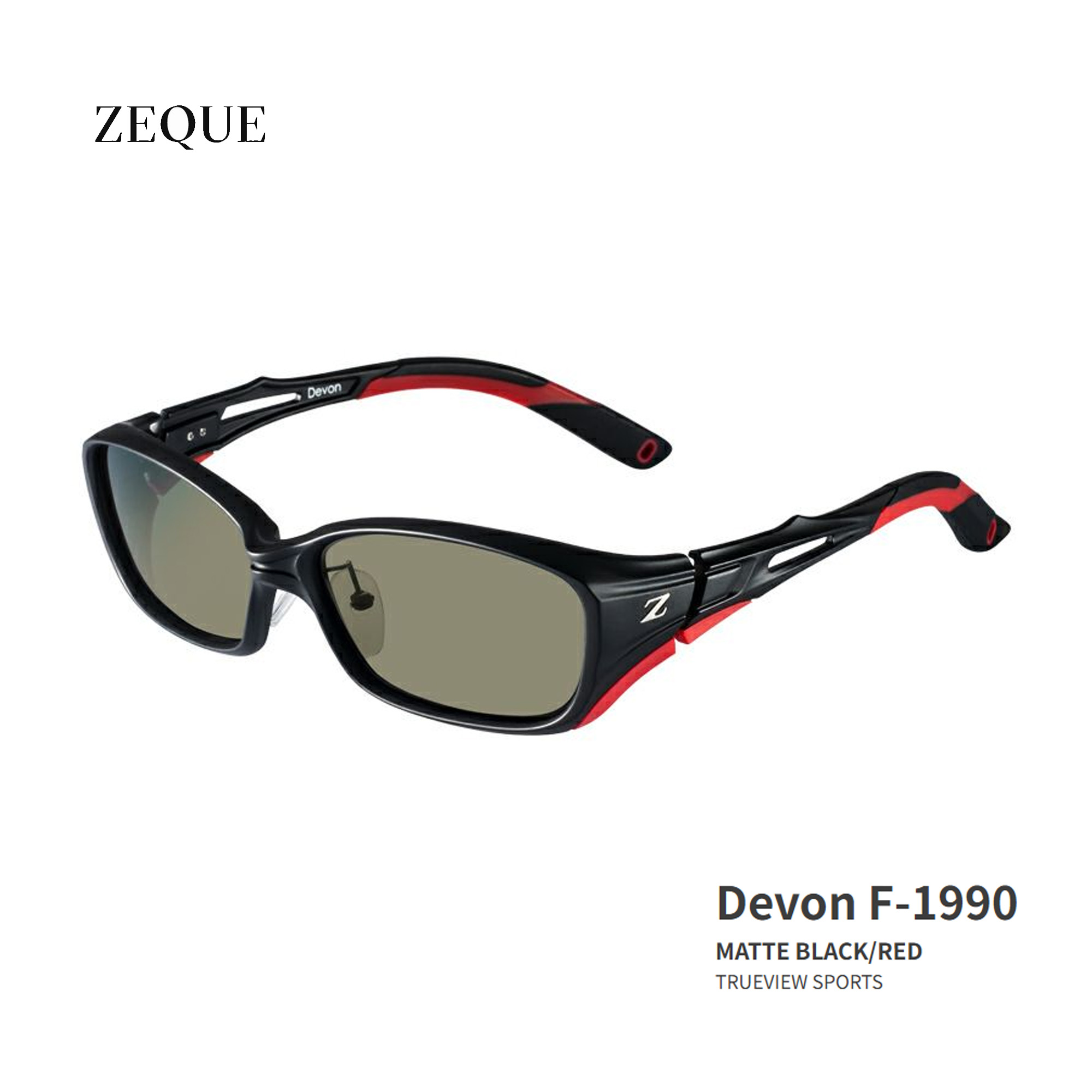 ※次回5月予定を組む■Devon F-1990 Zeque / ゼクー 偏光黒眼鏡 タレックスマットブラック／赤いこと グレン活動の領域 米国海兵隊員 沖釣り 魚釣り 米国海兵隊員余暇 運動競技水飲み 機械類屋 ウェア・アクセサリー-スポーツ・アウトドア