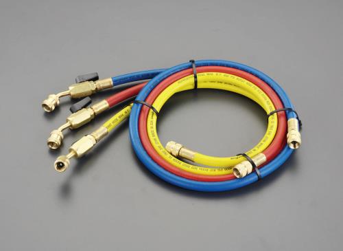 ESCO エスコ 100糎/R12・R22・R502 弁膜付チャージングホースセット EA104AK-20