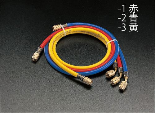 ESCO エスコ 150cm/R404A・R407C チャージングホース(青) EA104LP-2