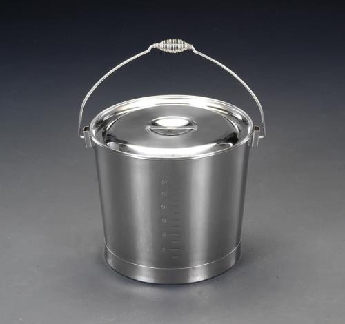 ESCO エスコ 20L 井戸釣瓶・上蓋付(ステンレス鋼製) EA508S-14