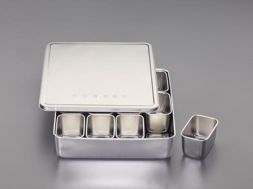 ESCO エスコ 327x286x 63粍 部分品入れもの(ステンレス鋼製/12個) EA508S-52