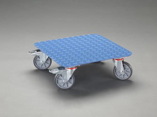 ESCO エスコ 500x500mm/400kg ドーリー(ブレーキ付/スチール製) EA520AD-13A