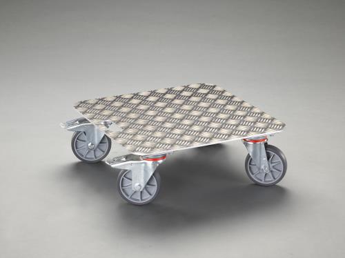 ESCO エスコ 500x500mm/250kg ドーリー(ブレーキ付/アルミ製) EA520AD-14