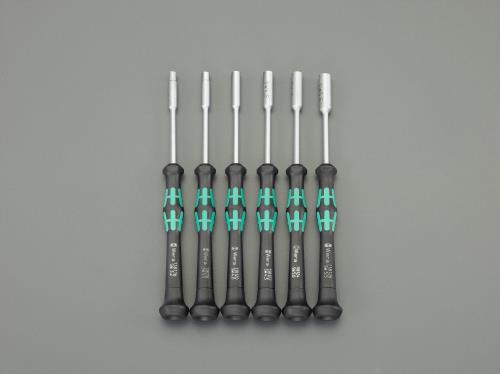 ESCO エスコ 3.2-5.5mm/6本組 [Nut]ドライバー(精密用) EA550MG-100
