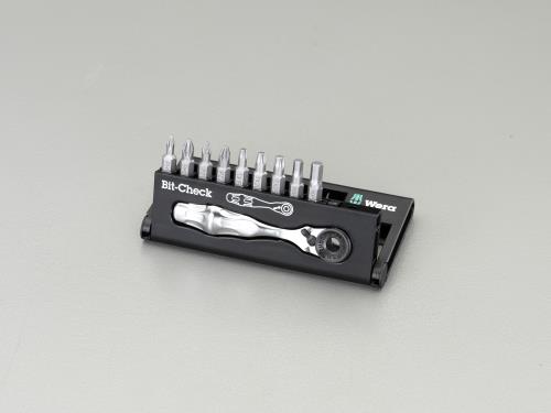 ESCO エスコ [+ Pozi Hex Torx]ビットセット(ラチェット・H付) EA562WA-10