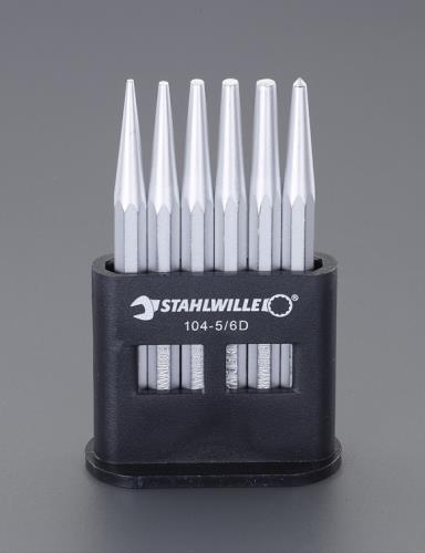 ESCO エスコ 6本組 ピンポンチ(テーパー・センター) EA572S-6|機械工具のラプラス 店